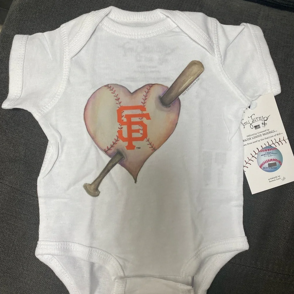 NWT TinyTurnip SF Giants onesies - Picture 2 of 4